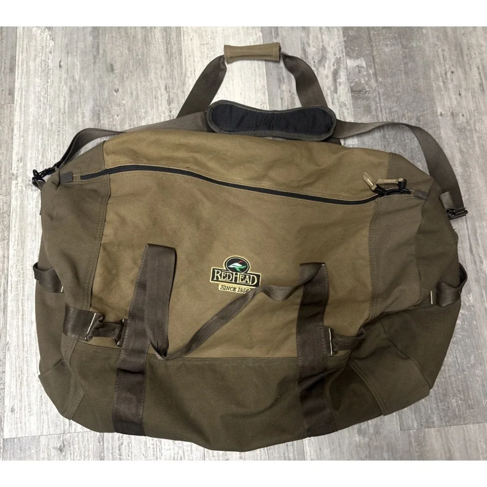 RedHead Canvas Duffle Bag Camping Hunting Heavy Duty Large W Shoulder Strap
